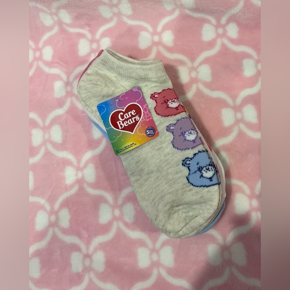 5 pack of Care Bears No-Show Socks! 🧸🌈